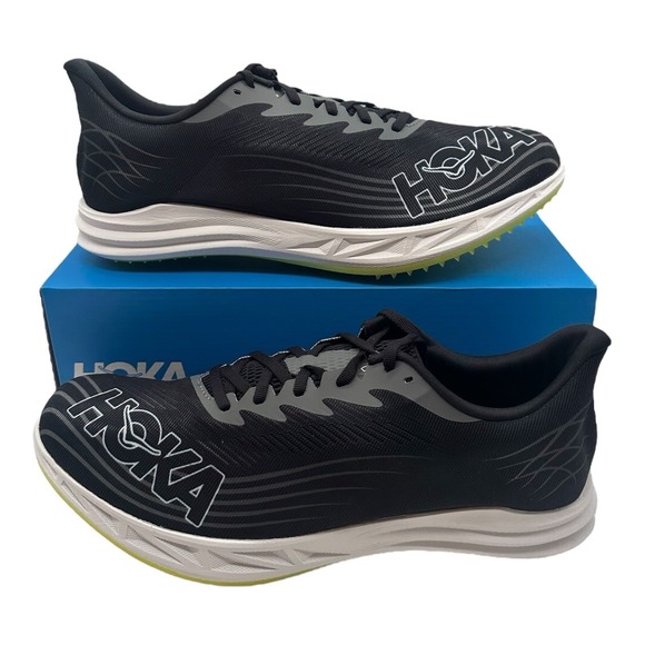 HOKA‎ Crescendo 2 MD Track & Field Spikes Mens 14 Black White Shoes 1155116/BWHT